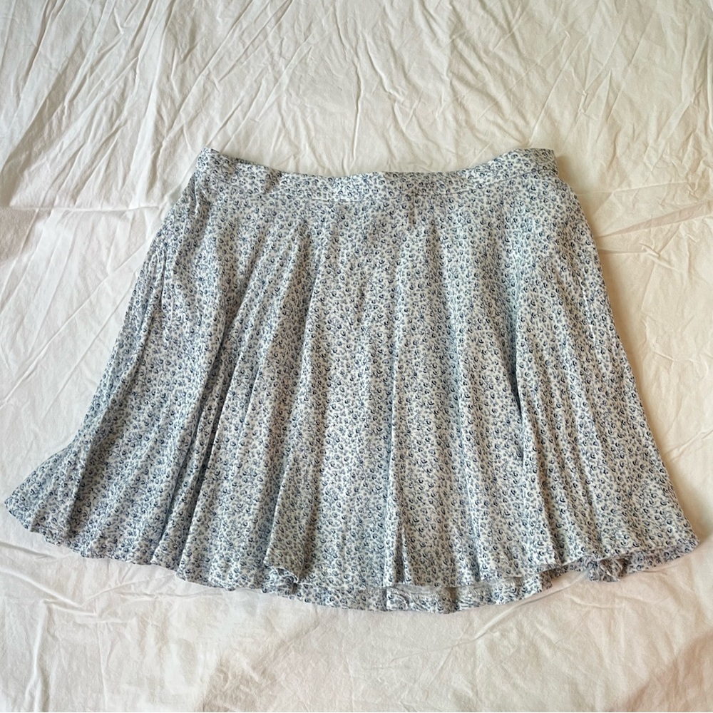 Ralph Lauren white skirt with blue flowers.